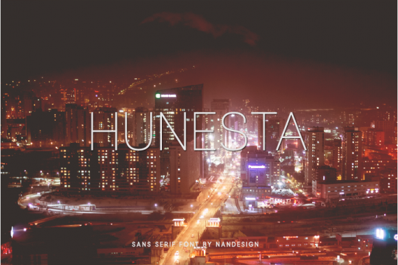 Hunesta: A Modern Sans Serif Typeface for Digital Design